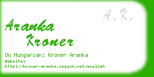 aranka kroner business card